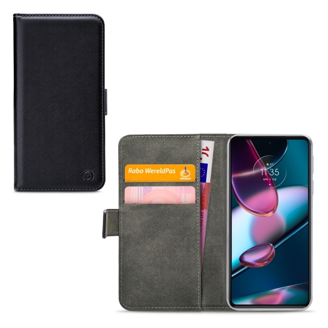 Mobilize Classic Gelly Wallet Book Case Motorola Edge 30 Pro/X30 Black - Afbeelding 1