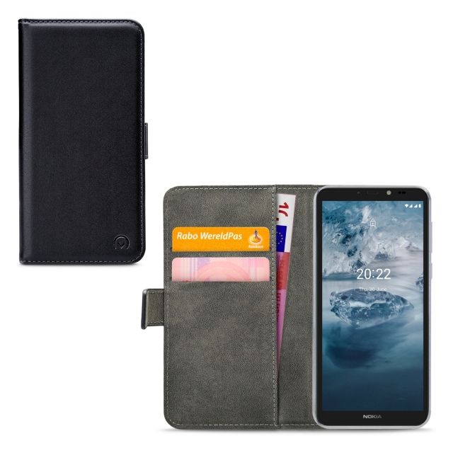 Mobilize Classic Gelly Wallet Book Case Nokia C2 2E Black - Afbeelding 1
