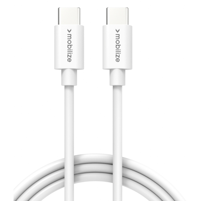 Mobilize Cable USB-C to USB-C 1m. 100W White - Afbeelding 1