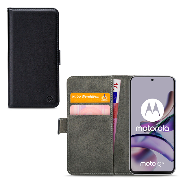 Mobilize Classic Gelly Wallet Book Case Motorola Moto G13 4G/G23 4G Black - Afbeelding 1