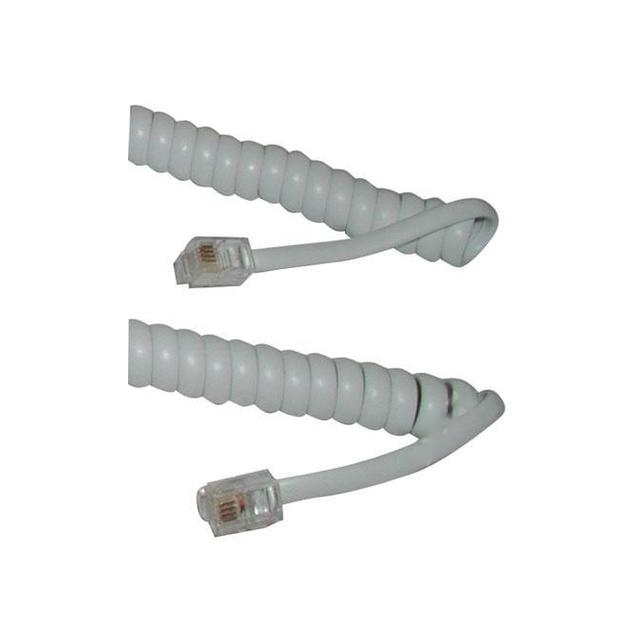 Xccess Krulsnoer RJ10 Wit - Afbeelding 1