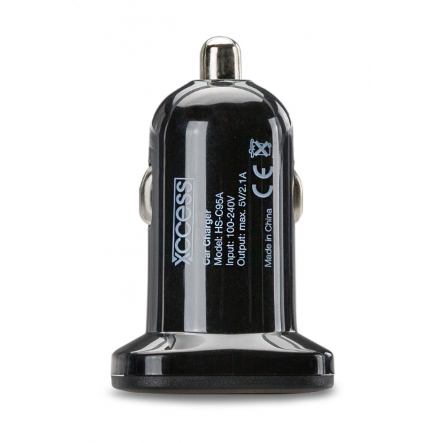 Xccess Car Charger Single USB 2.1A Black - Afbeelding 1