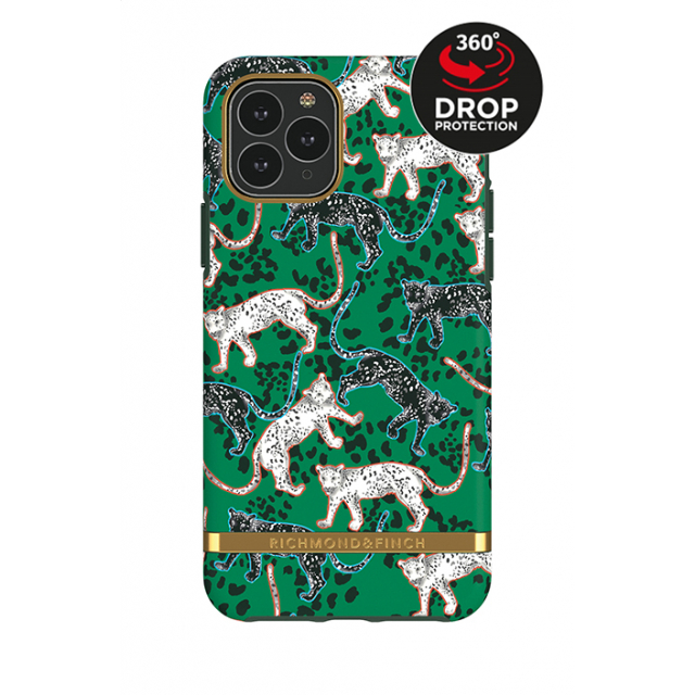 Richmond & Finch Freedom Series Apple iPhone 11 Pro Green Leopard/Gold - Afbeelding 1