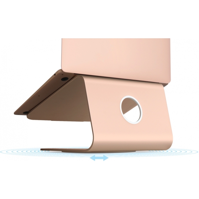 Rain Design mStand 360 Laptop Stand + Swivel Base Rose Gold - Afbeelding 1