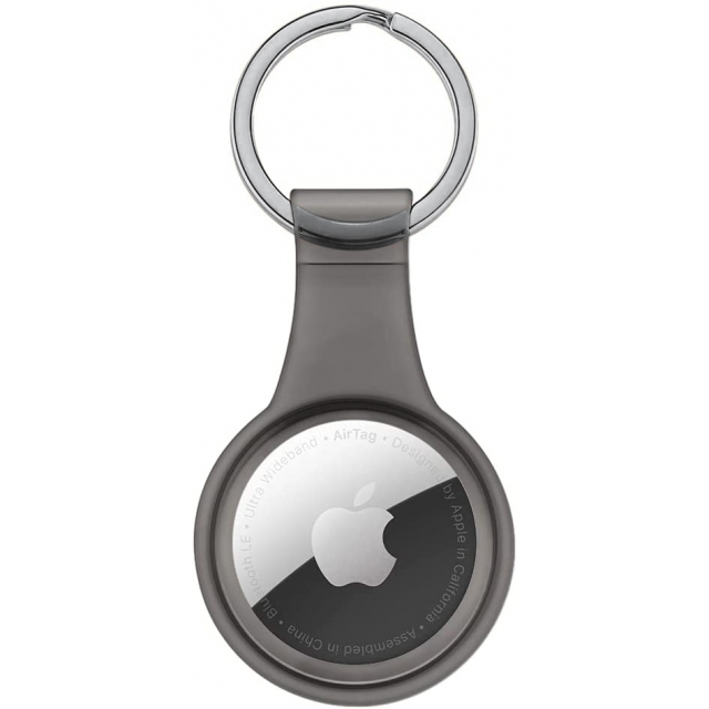 Xccess TPU Airtag Keychain Transparent Black - Afbeelding 1