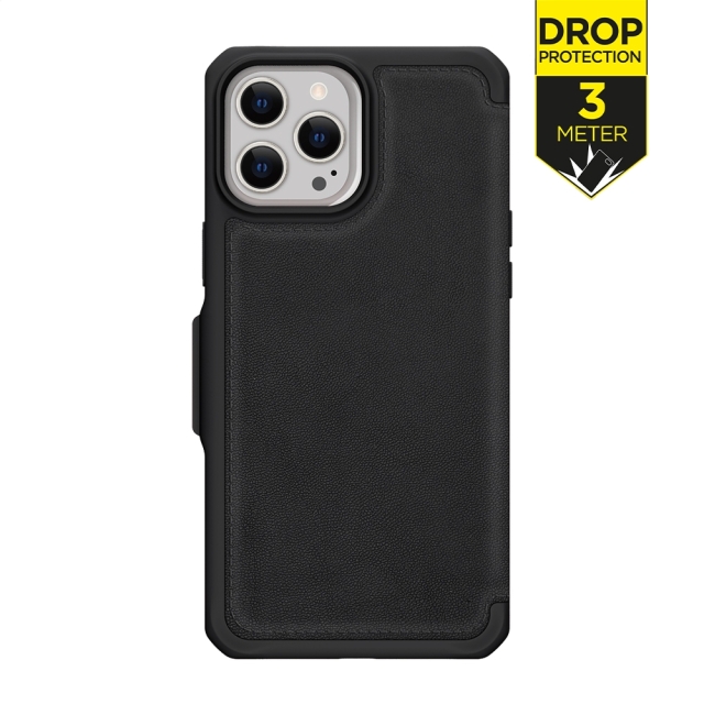 ITSKINS Level 2 HybridFolio Leather for Apple iPhone 13 Pro Pure Black - Afbeelding 1