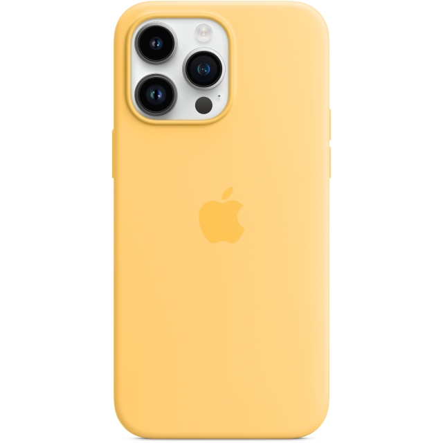 MPU03ZM/A Apple Silicone Case with MagSafe iPhone 14 Pro Max Sunglow - Afbeelding 1