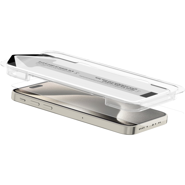 ITSKINS Supreme Glass Screen Protector with Alignment Tool Apple iPhone 15 Pro Clear - Afbeelding 1