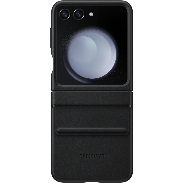EF-VF731PBEGWW Samsung Flap Vegan Leather Case Galaxy Z Flip5 Black - Afbeelding 1