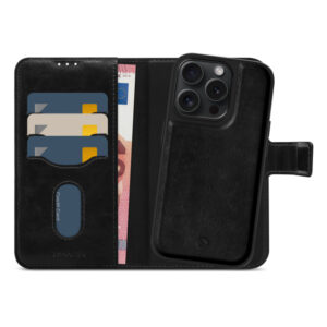 Mobilize 2in1 Magsafe Compatible Gelly Wallet Case Apple iPhone 15 Pro Black