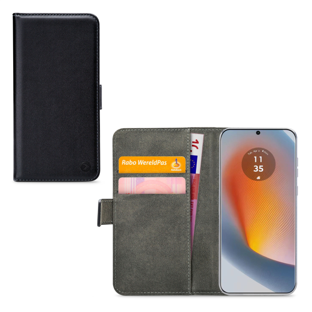 Mobilize Classic Gelly Wallet Book Case Motorola Edge 50 Fusion Black - Afbeelding 1