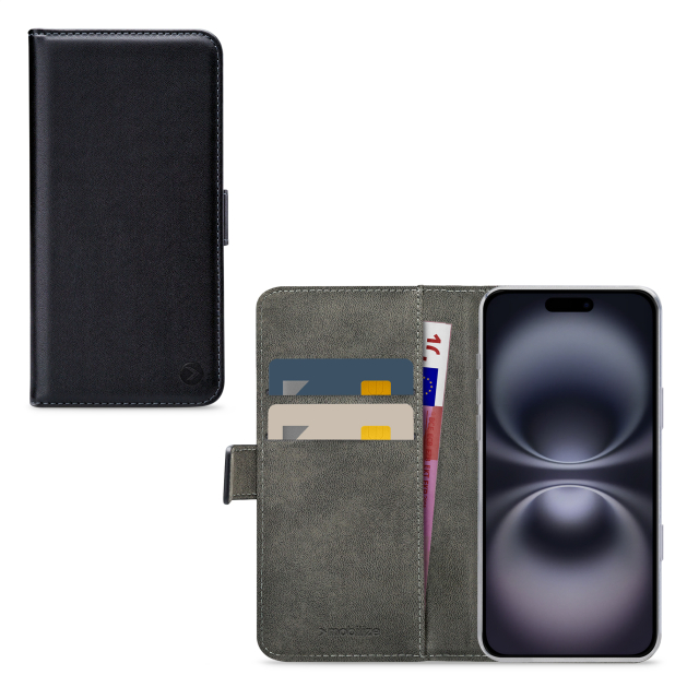 Mobilize Classic Gelly Wallet Book Case Apple iPhone 16 Plus Black - Afbeelding 1