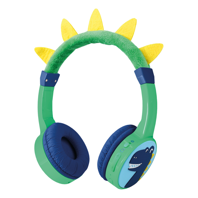 Mobilize Wireless/Wired Over Ear Kids Headphone 85dB Dinosaur - Afbeelding 1