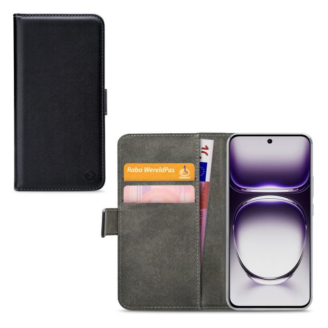 Mobilize Classic Gelly Wallet Book Case OPPO Reno12 Black - Afbeelding 1