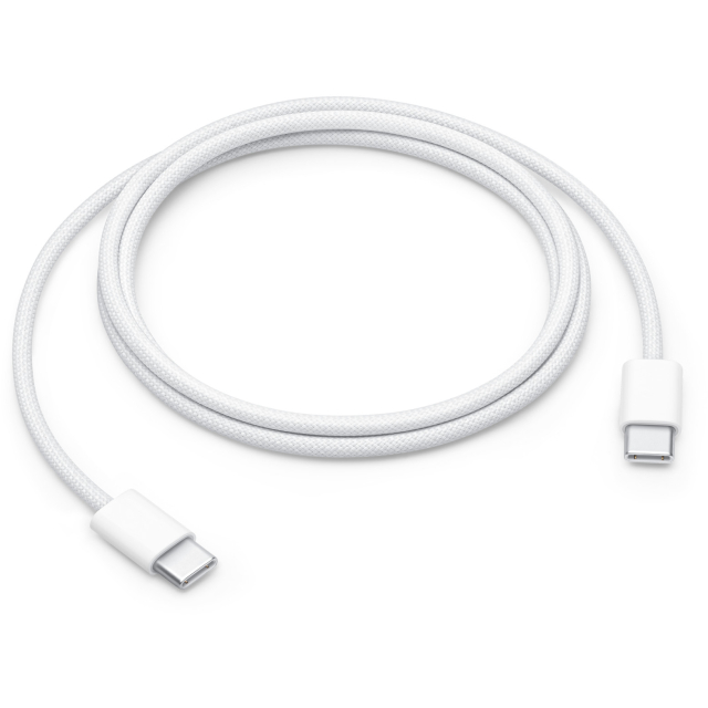MW493ZM/A Apple Woven USB-C to USB-C Cable 60W 1m. White - Afbeelding 1