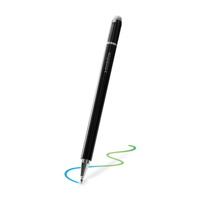 Mobilize High Sensitive 2in1 Capacitive Stylus Pen Black - Afbeelding 1