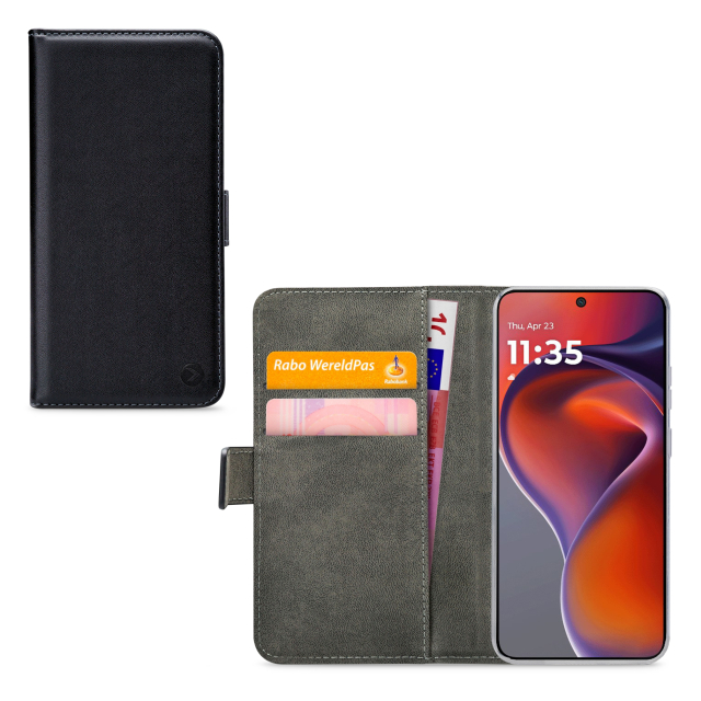 Mobilize Classic Gelly Wallet Book Case Motorola Moto G15/G15 Power Black - Afbeelding 1