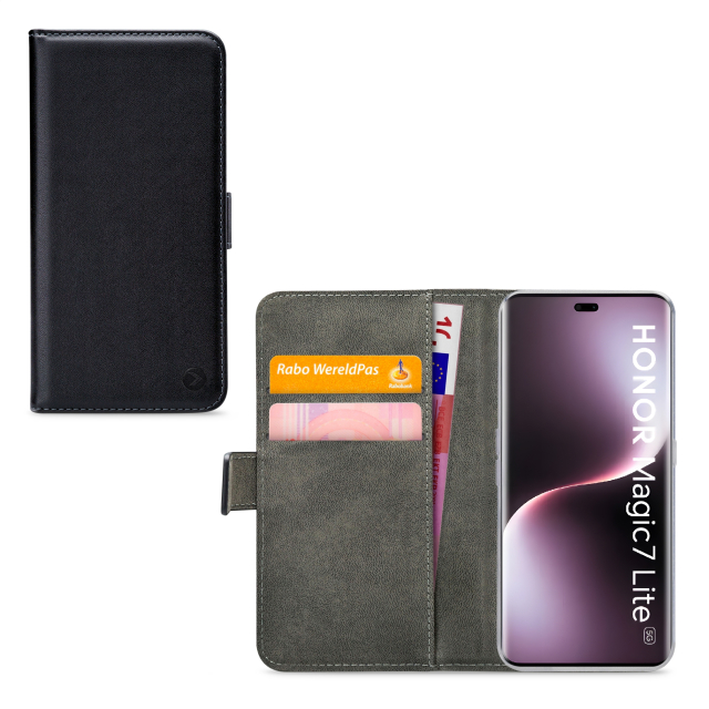 Mobilize Classic Gelly Wallet Book Case Honor Magic7 Lite Black - Afbeelding 1