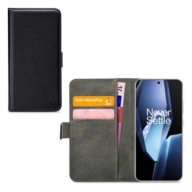 Mobilize Classic Gelly Wallet Book Case OnePlus 13R Black - Afbeelding 1