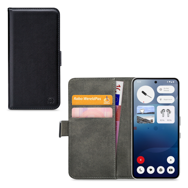 Mobilize Classic Gelly Wallet Book Case Nothing Phone (3a) Black - Afbeelding 1