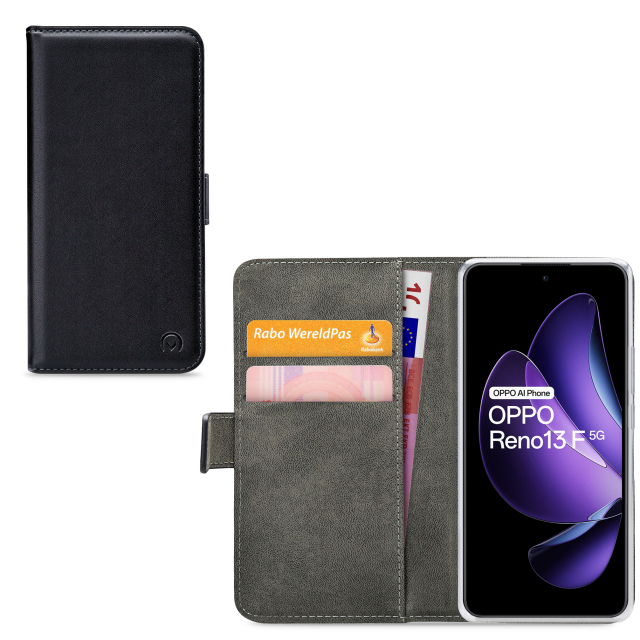 Mobilize Classic Gelly Wallet Book Case OPPO Reno13 F 5G Black - Afbeelding 1